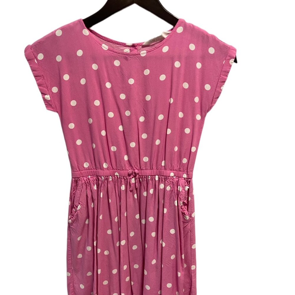 2/$20 H&M Girls Bubble Gum Pink Dress with White Polka Dots, Size 9-10